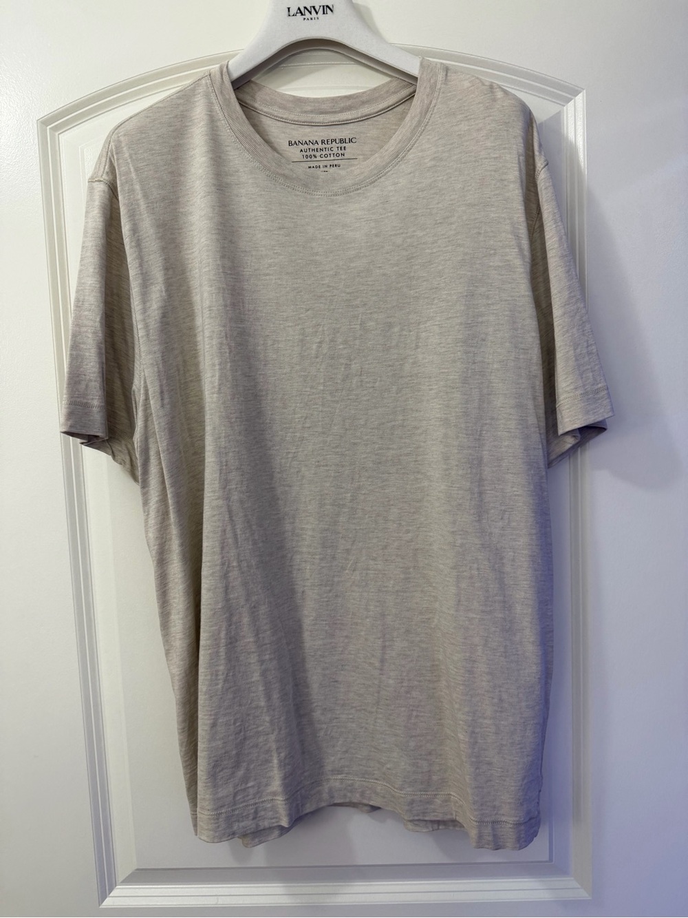 Banana Republic Short Sleeve Crew Tee in Light Taupe